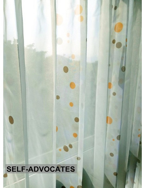 自我主張窗簾坊 彩色點點印花紗窗簾 無接縫 活潑可愛, 詳見包裝