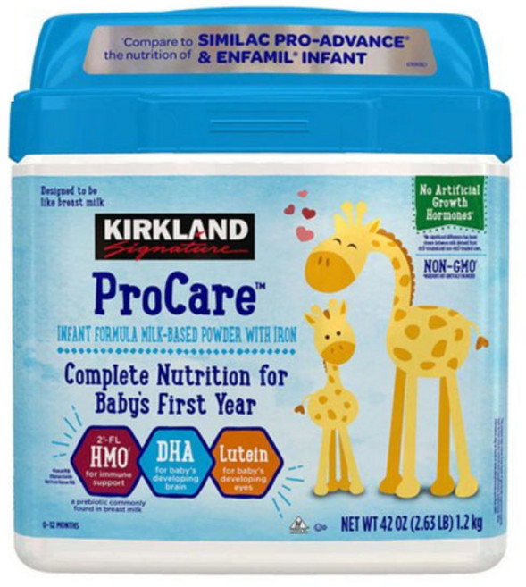 커클랜드 프로케어 분유 Kirkland Signature ProCare with Dual HMO's Non-GMO Infant Formula 42 oz, 1개, 1.2kg