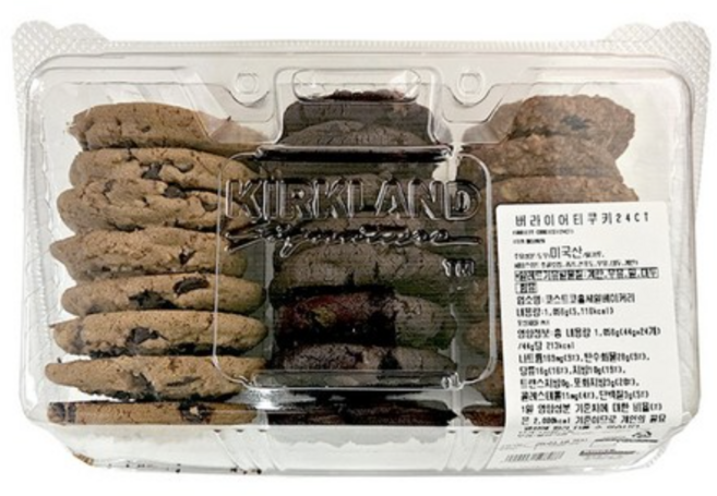 코스트코 커클랜드 버라이어티 쿠키 세트 초코 카페 쿠키 디저트 44g, 24개