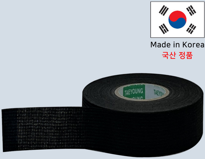 이음케이블 국산 하네스 부직포 테이프 25mmX15M 국산 Fleece 점착테이프 차량용 소음 흡음 마찰음방지 배선정리 DIY, 1개