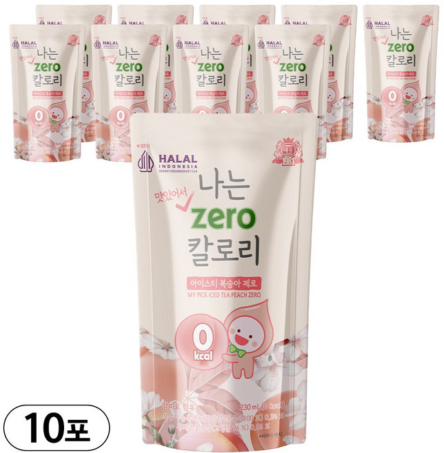 [태웅식품본사] 편의점 아이스음료 "여름엔 얼음컵 아메리카노 무설탕 제로칼로리 음료 카페에서 마시던 감성 에이드 이젠 집에서 첨가물 없이 깔끔하게 즐기세요", 01 나는 아이스티복숭아 제로, 230ml, 10개