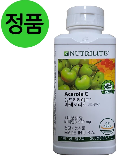암웨이 아세로라C 비타민, 300정, 1개 - 쿠팡