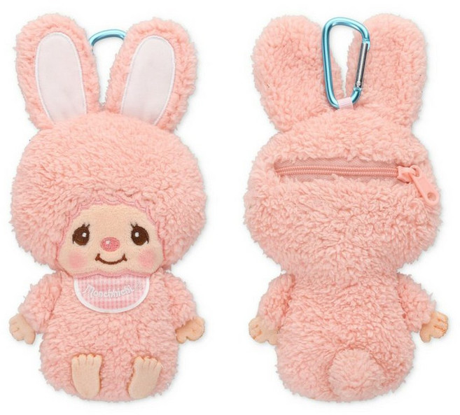 정품 몬치치 인형 키링 카라비너 파우치 동전지갑, 1개, 치무탄