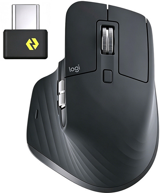 로지텍 MX 마스터 3S 무선 블루투스 마우스, 블랙, 볼트 USB-C