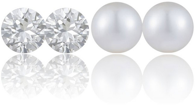 볼라레 큐빅 진주 써지컬스틸 귀걸이 세트