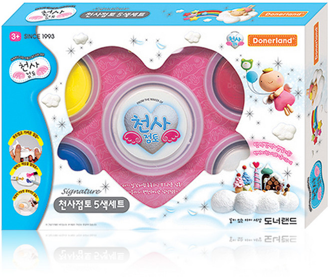 천사점토 5색 시그니쳐 세트 아동용 점토 클레이