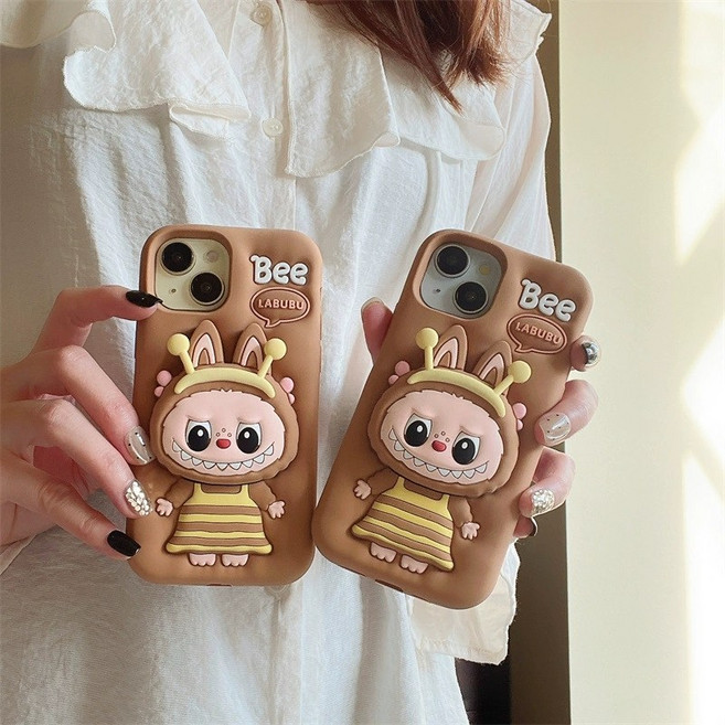 꿀벌 라부부 실리콘 휴대폰 케이스+거치대