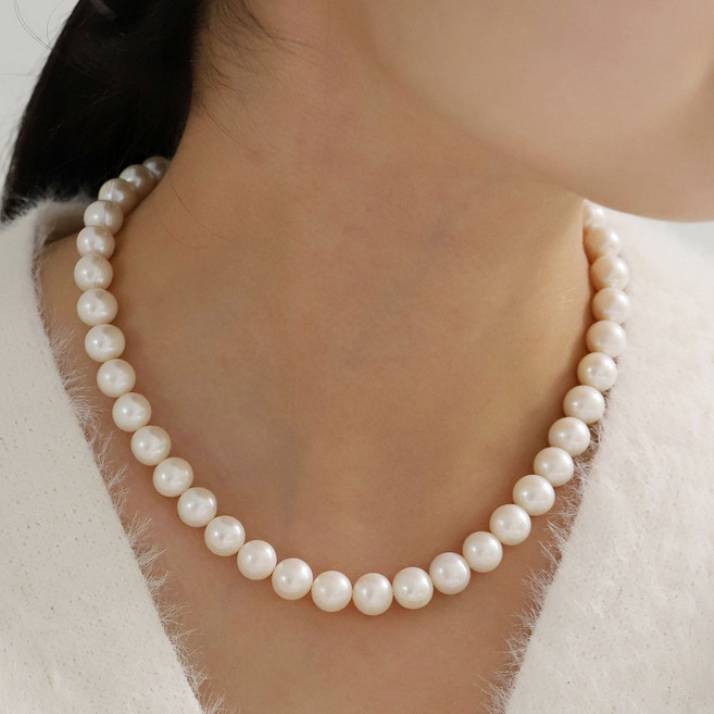 쥬릭스 7mm 8mm 10mm 담수 진주목걸이 925실버