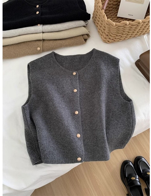 BiimTee 여성용 기본 니트 베스트