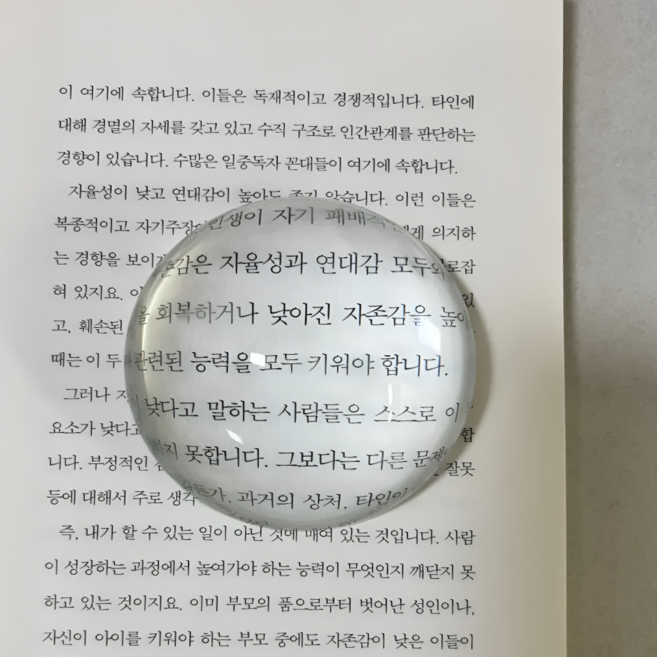 태현스토어 투명 문진 유리 책고정 누름 확대, 1개