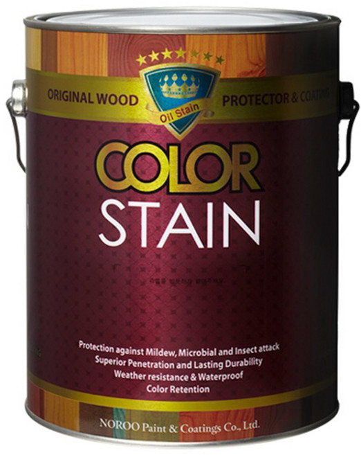 노루페인트 All-New 칼라스테인 커버업 시중품 3.5LT, N-라이트월넛, 4L, 1개