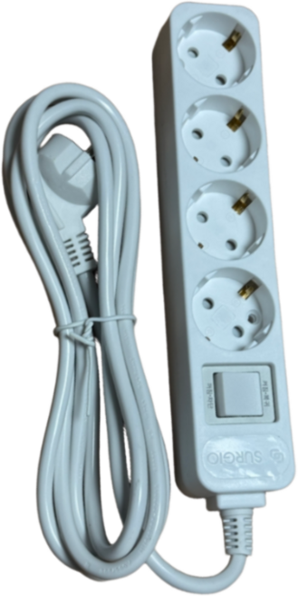 모노케어 접지 전선형 멀티탭 4구 DH-2048NT DH-1049-ST, 3m, 화이트, 2개