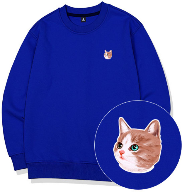 플라바 시그니처 맨투맨 남녀공용 커플 빅사이즈 맨투맨티셔츠 M-4XL