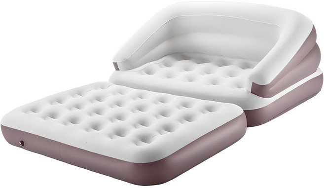 탄씨엔쯔 탄스트라이더 플로킹 에어 소파 베드 실내 캠핑용품 풍선소파 더블 등받이 공기소파, 베이지