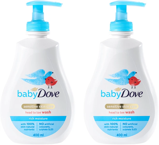 베이비도브 유아용 바디워시 리치모이스처 베이비향, 400ml, 2개 - 쿠팡