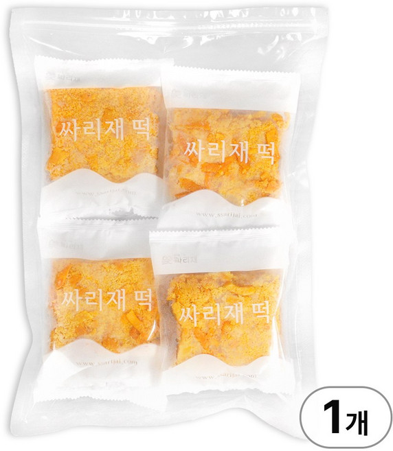 싸리재 호박떡 [ 단호박고지 설기 1kg ] 무설탕 개별포장 아침대용 현미떡, 1개