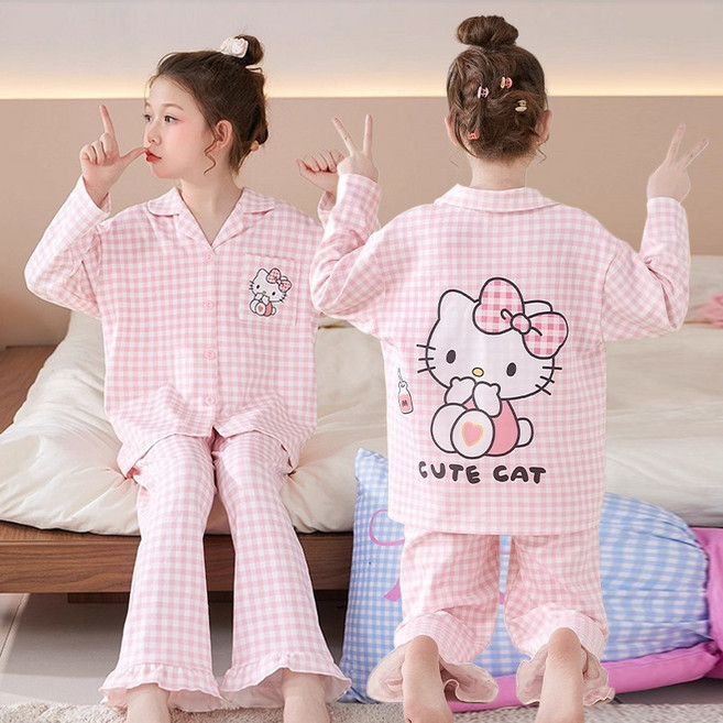 주니어 꿀잠 프리미엄 순면 잠옷세트 아동 파자마 실내복 홈웨어
