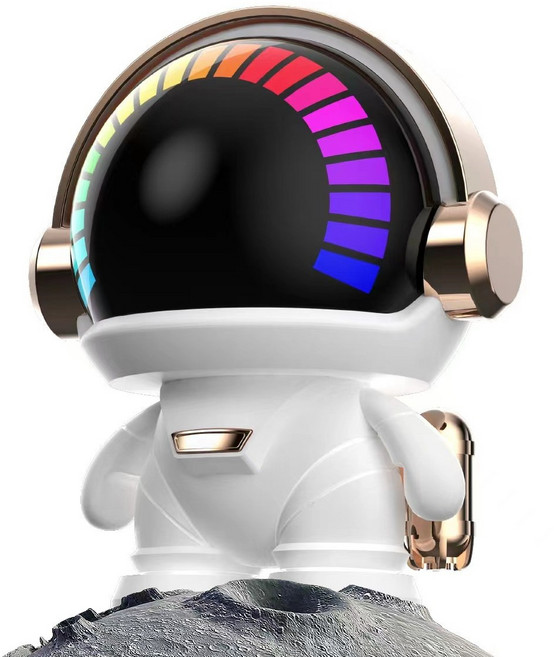 MILLANDA 무선 블루투스 스피커 휴대용 미니 데스크톱 크리에이티브 스피커 아웃도어 스피커 블루투스 스피커, 우주인-화이트