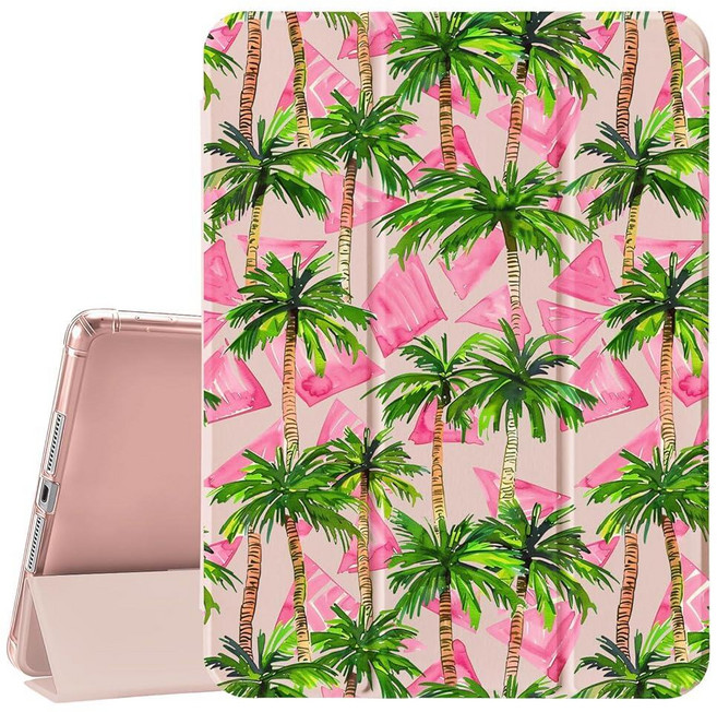 CozyNestCY Tropical Palm for iPad Pro 11 Inch Case (M5/M4) 2025/2024 Print Leather Cover Auto Slee, 10.2 inch Ipad (7th/8th/9th Ge