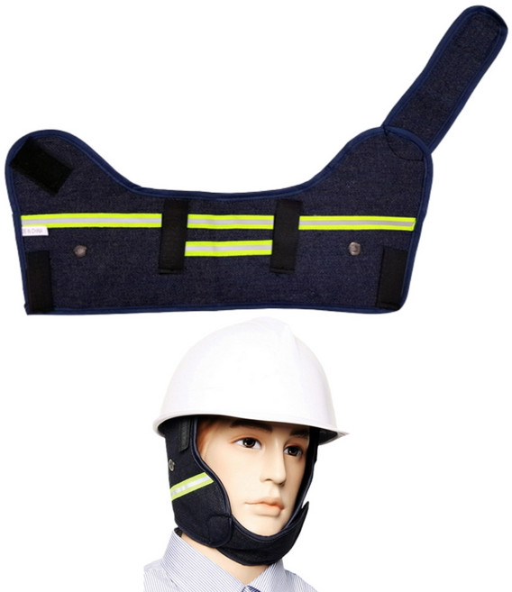 털귀마개 동절기 방한 건설 귀도리 안전모부착 귀덮개, 1개, 검정