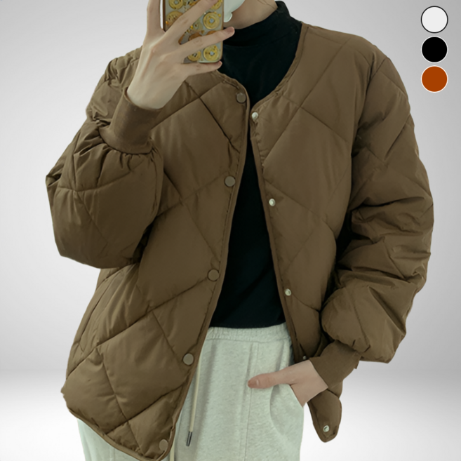 루닌 여성 누빔 경량 패딩 퀄팅 깔깔이 점퍼