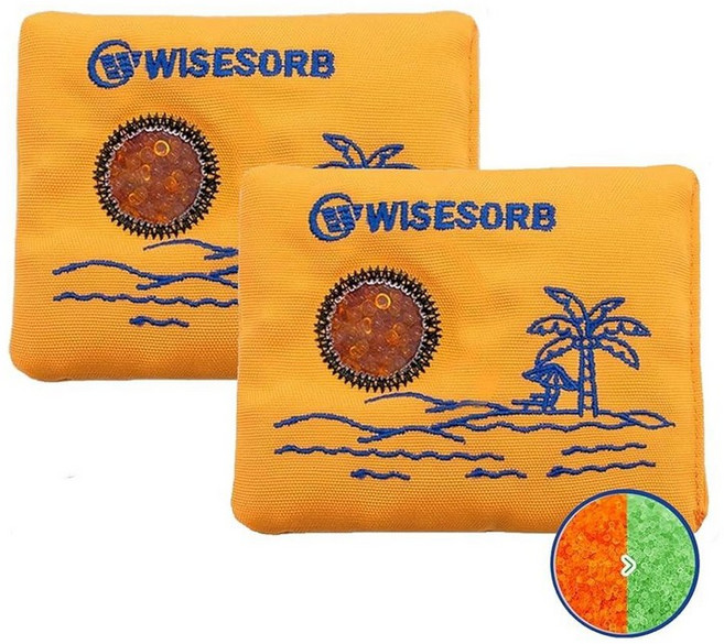 Wisesorb 50g x 6팩 충전식 건조제 팩 주황색 표시 실리카 젤 패킷 보관 씨앗 3D 필라멘트 전자 제품 금고 수하물을 위한 수분 흡수제 - 재사용 가능한, 100 Gram, 2 PACK