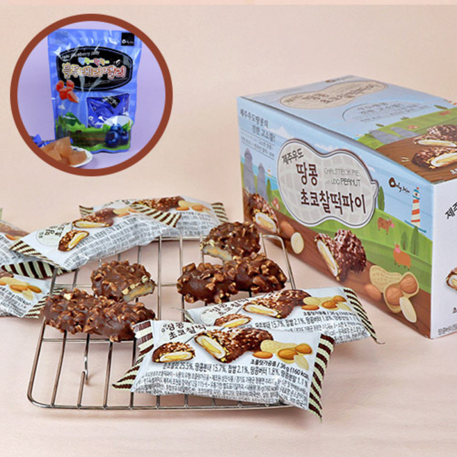 제주우도땅콩초코찰떡파이 제주말랑말랑 블루베리젤리 사은품 증정, 1개, 720g
