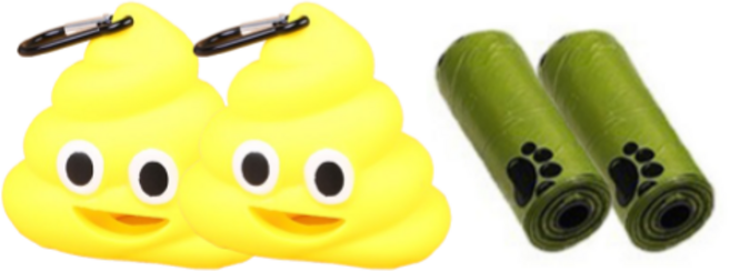 오월점빵 폭탄 창고정리 똥 디자인 휴대용 반려동물 풉백 배변봉투 + 케이스 2P 세트 리필봉투 똥츄 똥봉투 푸푸백 MA-P008-1, 2세트, 1개입, 옐로우+봉투