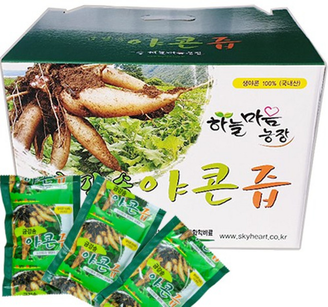 9위 - 하늘마음 야콘즙 110ml (유기농인증 야콘100% 원액) 국내산 100포, 100개