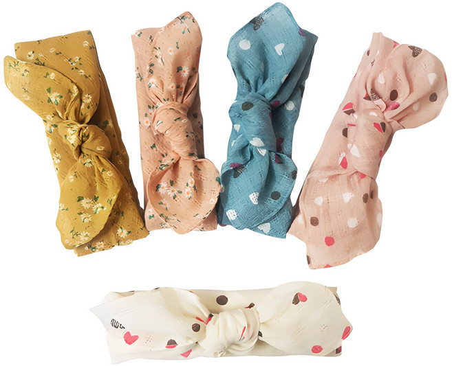 우주아이 아동용 러블리 플라워 쁘띠스카프 5p세트