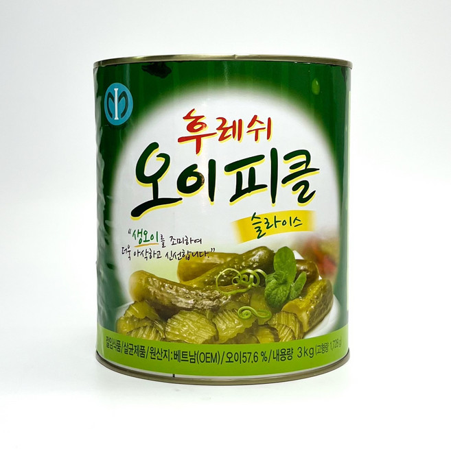 일미 후레쉬 오이피클 슬라이스 캔 3kg 업소용 대용량 햄버거 샌드위치 피클, 1개