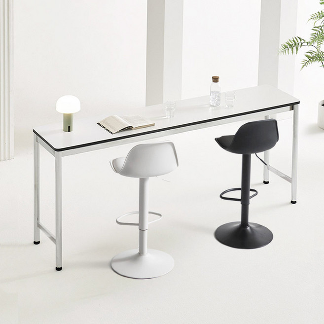 e스마트 코지 철제 홈카페 홈바 테이블 1200 1400 1600 1800, 1400 홈바_화이트 프레임, 화이트 프레임