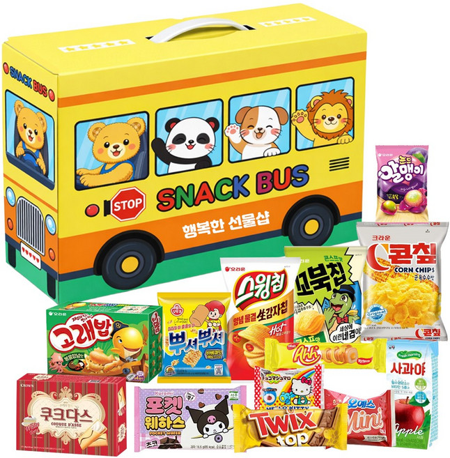 어린이날 종합 과자세트 단체 간식꾸러미 과자선물세트 스낵버스, 1세트