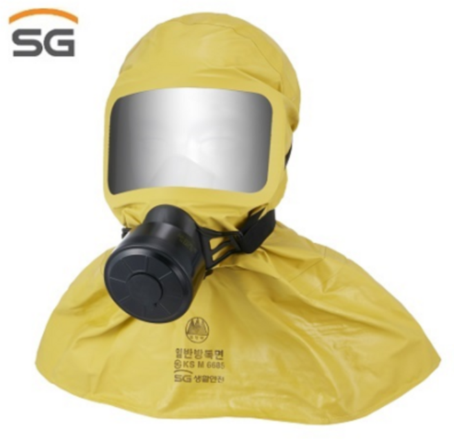 두건형 일반방독면 SG1000HC [화생방마스크], 1개