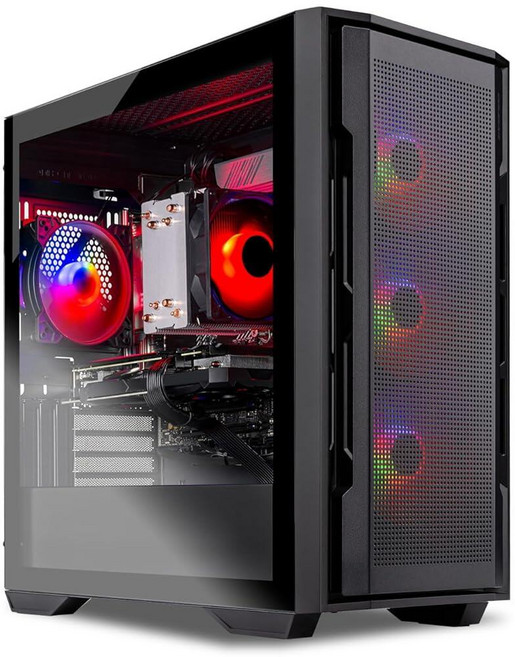 Skytech Gaming Azure 3 Plus 게이밍 PC 인텔 i5 14400F 2.5GHz NVIDIA RTX 5070 12GB 1TB Gen4 NVMe SSD, 14400F | 5070, Rampage Black