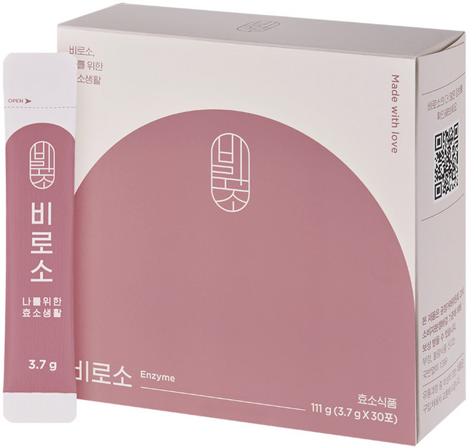 비로소 리얼 곡물 발효 소화 효소, 111g, 1개, 30개입