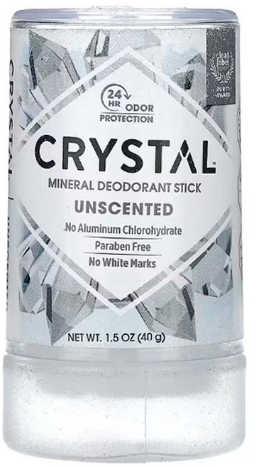 CRYSTAL 미네랄 데오드란트 스틱 무향 40g (1.5oz), 1개