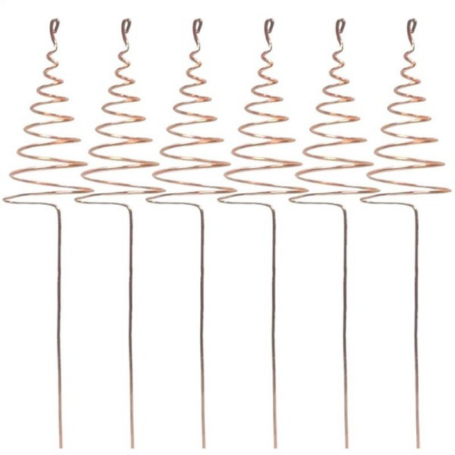 전기 문화 구리 원예 안테나 용 코일 성장 지원 나선형 막대 야외 꽃, 01, 1개