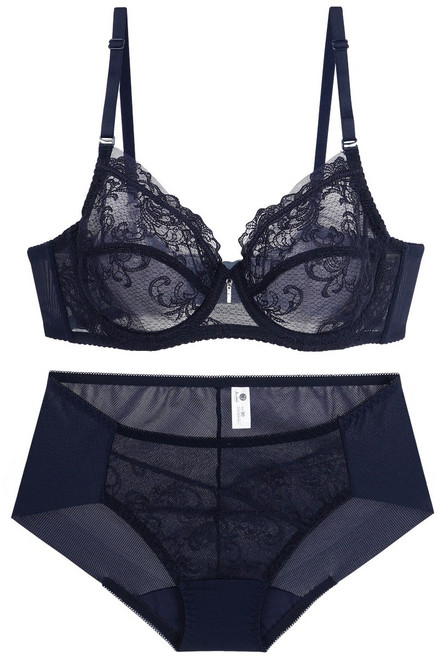 비너스자스민 튤자수 홑겹 와이어 브라팬티 BCDE컵 jstA026