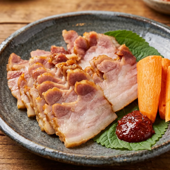 삼형제고기 훈제 삼겹살 바베큐 보쌈 참나무 훈연, 220g, 3개