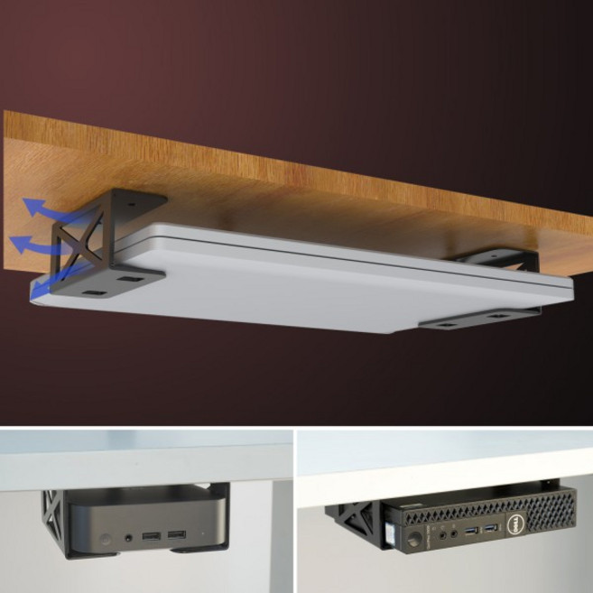 책상 아래 노트북/미니 PC 스토리지 마운트 CPU 홀더 Dell OptiPlex Mac Book Mac Mini 등과 호환 가능