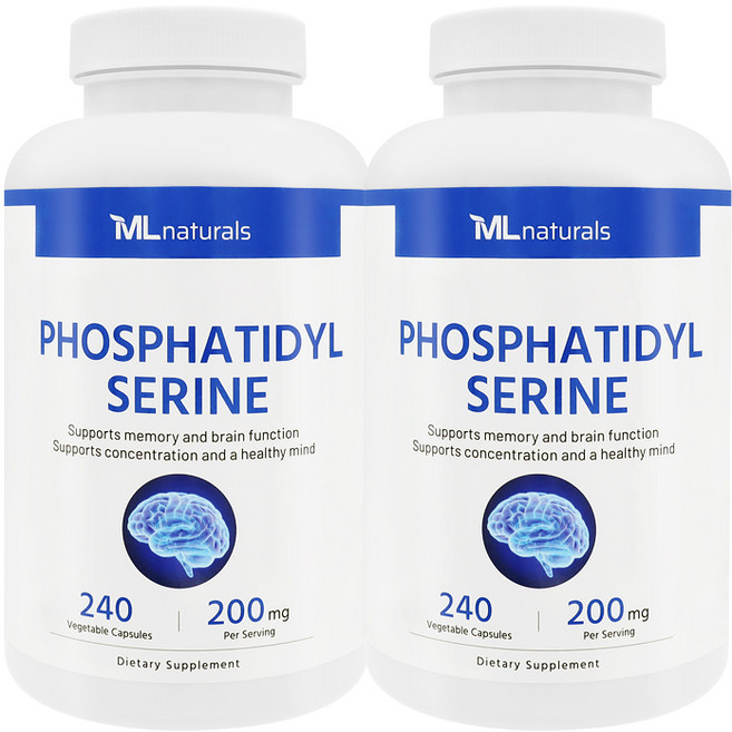 [미국빠른직구] 신제품 마이라이프 내추럴스 포스파티딜세린 200 mg 240정 2병, 2개