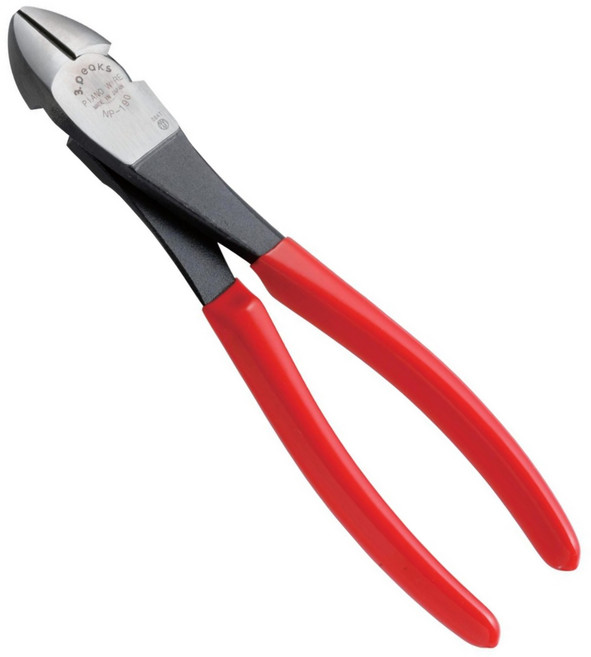 니퍼 강선 200mm 8인치 NP-190G 쓰리픽스 3peaks 니빠 니뻐 전선커터 작업공구, 1개