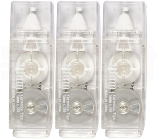 모닝글로리 비움 미니 수정테이프 4M, 3개, 투명