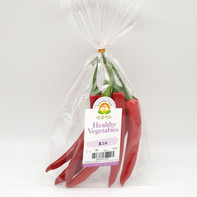 의령농산 건강채소 국내산 간편야채 손질야채 홍 고추, 1개, 100g