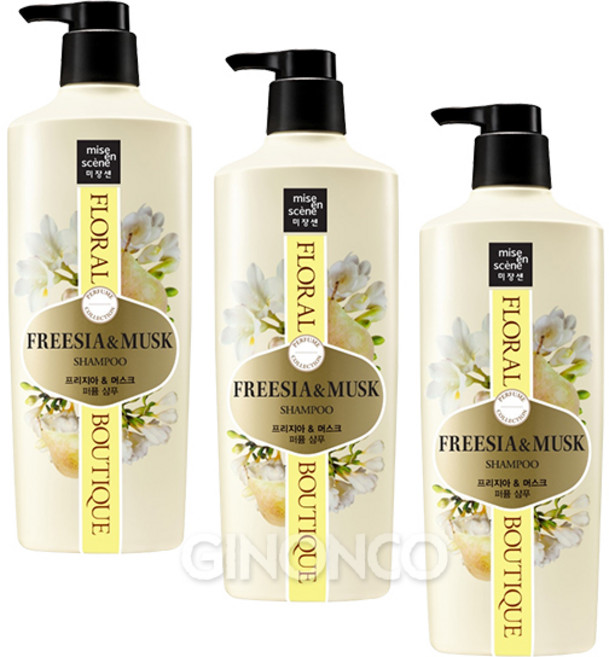 미쟝센 플로럴 부띠끄 퍼퓸 샴푸 프리지아앤머스크, 650ml, 3개