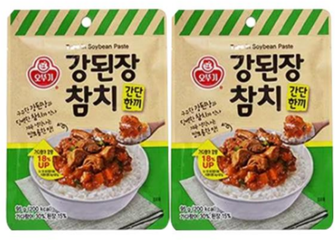 오뚜기 간단한끼 강된장참치, 2개, 95g