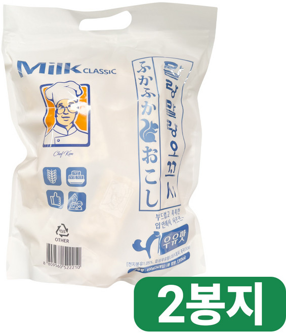 밀크클래식쌀과자 말랑말랑 오꼬시 우유맛, 2개, 400g