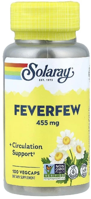 솔라레이 피버퓨 455mg Feverfew 캡슐 100정, 1 - 쿠팡