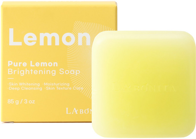 라보니따 퓨어 레몬 브라이트닝 솝 85g/ 기미 미백 전용 레몬 브라이트닝 비누, 1개입, 85g